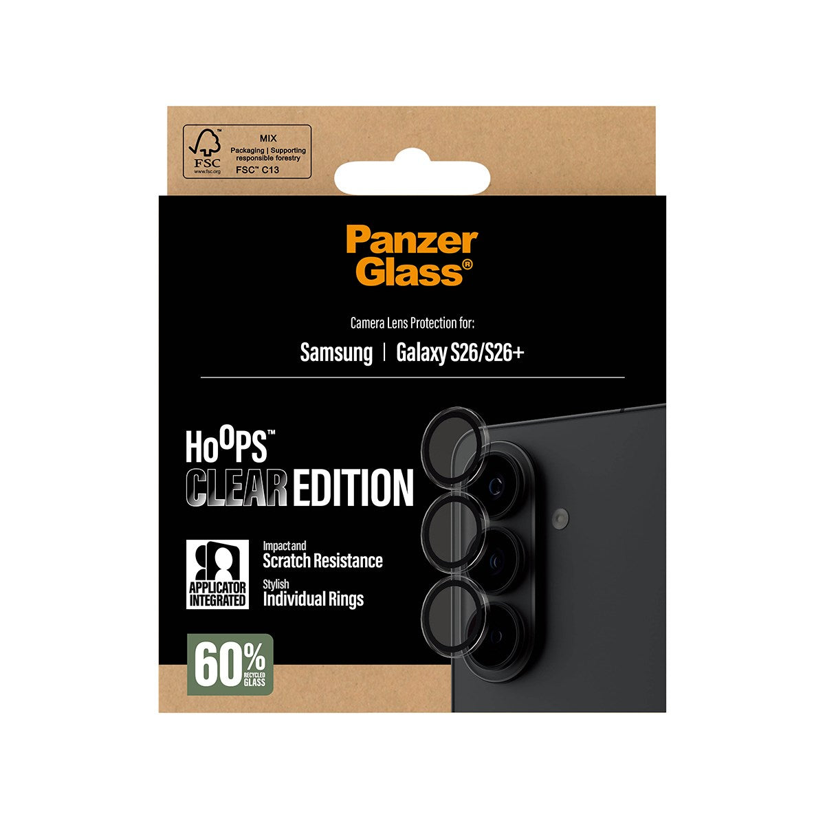 PanzerGlass® Hoops® Camera Lens Protector Transparent Samsung Galaxy S26 | S26+